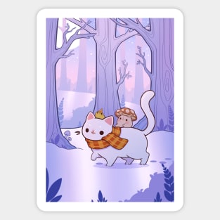 Winter walk Sticker